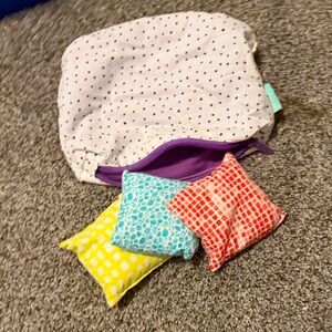 Polka Dot Kids Bean Bag Set with Colorful Pouches